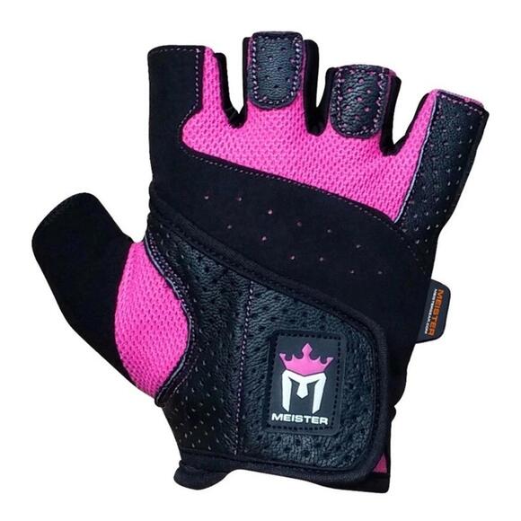 MEISTER PINK WOMEN'S FIT WEIGHT LIFTING GLOVES Ladies Gym Workout CrossFit SZ M - Picture 2 of 4